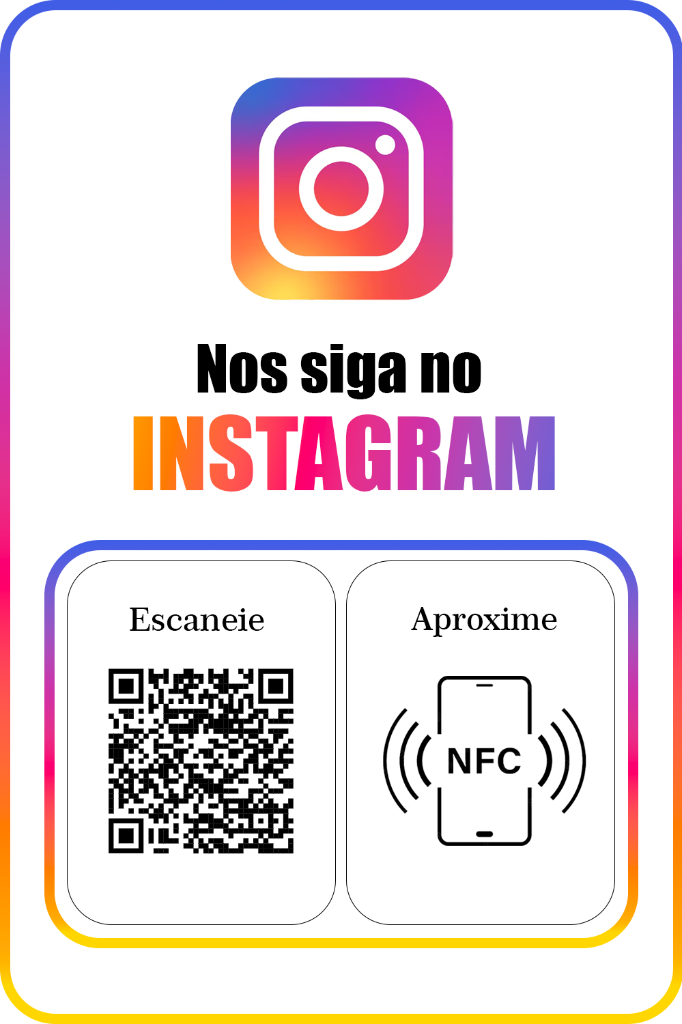 Display Acrílico Instagram NFC Alphanine